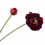 Fleur artificielle - Renoncule bordeaux