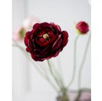 Fleur artificielle - Renoncule bordeaux – Image 2