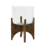 Vase sur support bois