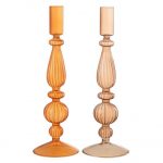 Bougeoir verre coloré