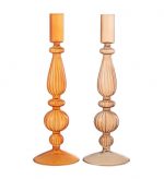 Bougeoir verre coloré