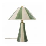 Lampe en grès olive