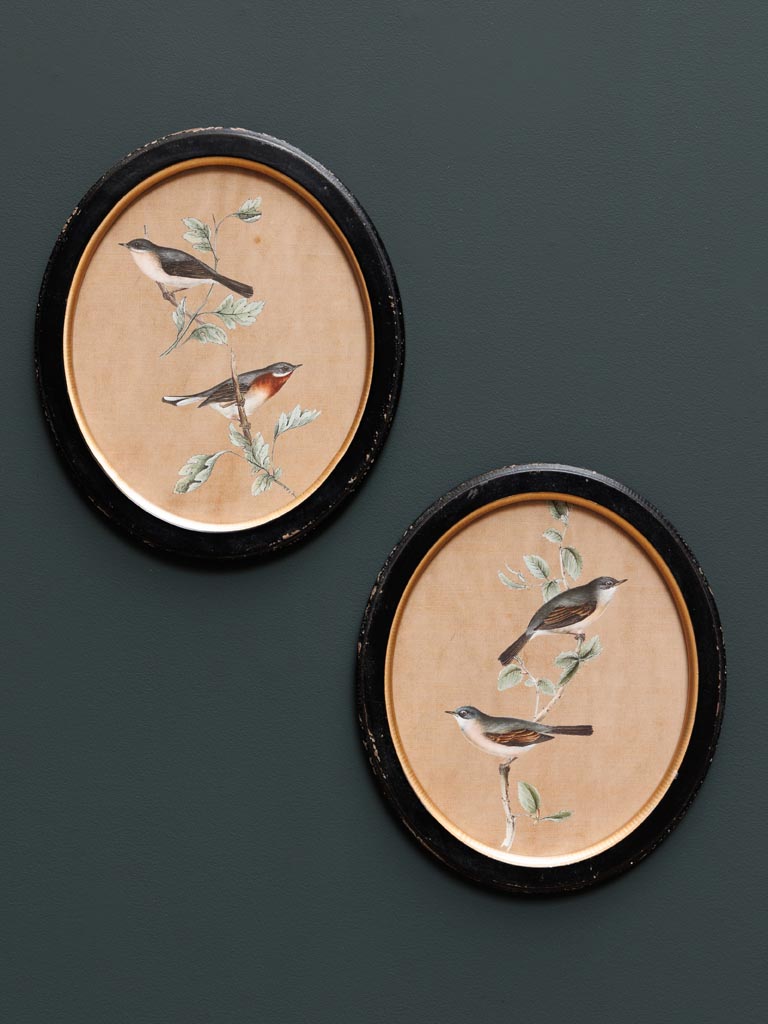 large Cadre ovale oiseaux – Image 1