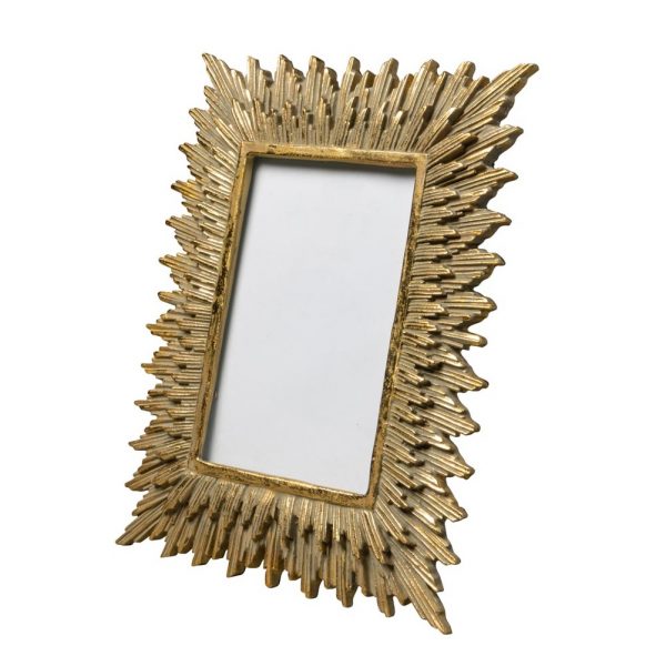 Porte photo double halo doré