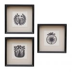 Set 3 cadres noirs & papier