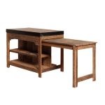 Ilot marbre avec table coulissante