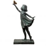 Statue - Petite fille au papillon
