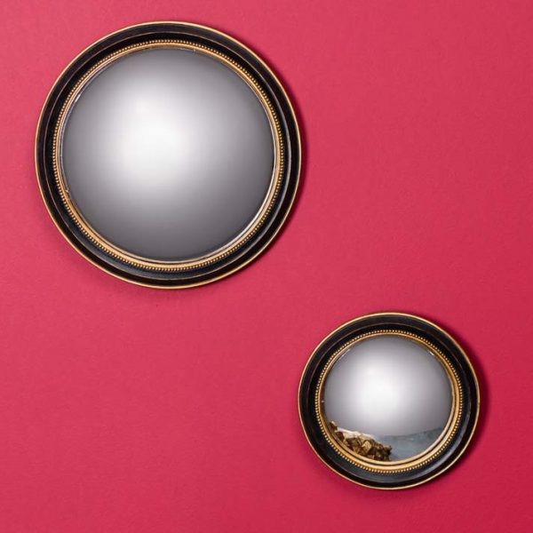 Miroir convexe bord or