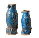 Set 2 vases perroquets