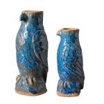 Set 2 vases perroquets