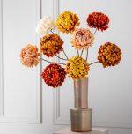 Fleur artificielle - Chrysanthème orange – Image 2