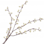 Fleur artificielle - Baies crème