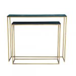 Set 2 consoles gigognes black & gold