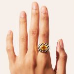 Bague Zèbre - Jaune – Image 2