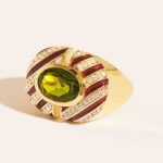 Bague Zèbre - Verte