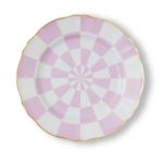 Assiette 26,5cm Carreaux roses
