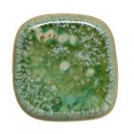 Assiette asymétrique verte