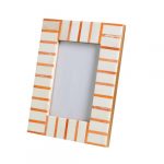 Porte photo lignes oranges