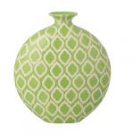 Vase porcelaine vert motifs
